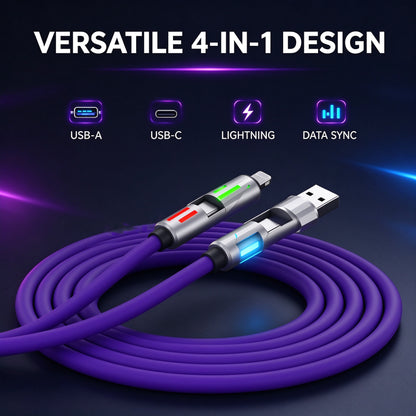 4-in-1 LED Light Up Charging Cable