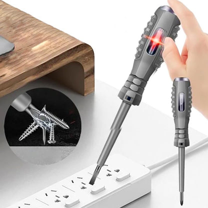 2-in-1 Voltage Tester Pen & Magnetic Screwdriver – AC/DC Neon Display, Anti-Slip Handle, Slotted & Phillips Bits, Pocket-Sized Circuit Detector