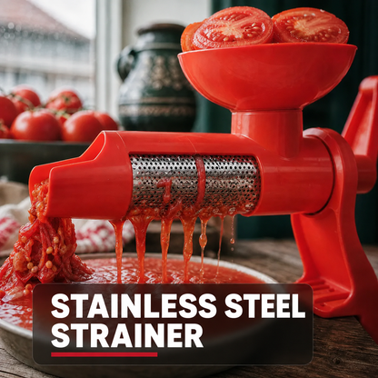 🍅Manual Fruit and Vegetable Strainer with Stainless Steel Filter – For Puree, Sauce, Passata, Baby Food, and Fruit Compote