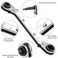 4-in-1 HVAC Ratchet Service Wrench Set with S2 Hex Bit Adapters