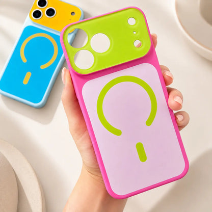🌞🌈SUMMER HOT SALE ＄14.99!!💥50K+ SOLD!📱Trendy iPhone Case Hot Sale | Dopamine Color Block MagSafe Case – Ultra-Slim Matte Hard PC Cover for iPhone 17 Pro Max UK🇬🇧
