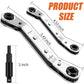 4-in-1 HVAC Ratchet Service Wrench Set with S2 Hex Bit Adapters