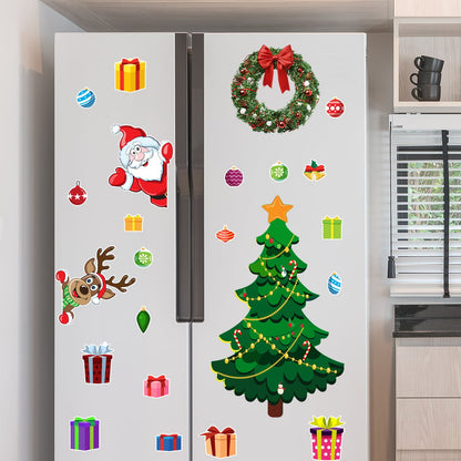 🎄 3D Christmas Magnetic Stickers – Cute Holiday Decor for Fridges & Metal Surfaces