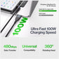 🔌5-in-1 Magnetic Fast Charging Cable 100W – Universal Charging Cable with 360° Rotatable Head