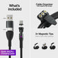 🔌5-in-1 Magnetic Fast Charging Cable 100W – Universal Charging Cable with 360° Rotatable Head