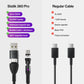 🔌5-in-1 Magnetic Fast Charging Cable 100W – Universal Charging Cable with 360° Rotatable Head