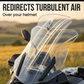 🏍️ Adjustable Motorcycle Wind Deflector – Universal Windshield Spoiler to Combat Helmet Vibration, Wind Noise & Turbulence
