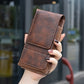 Belt Phone Holder with Magnetic Closure – Sturdy Smartphone Holster with Clip, Belt Loop & Card Slot