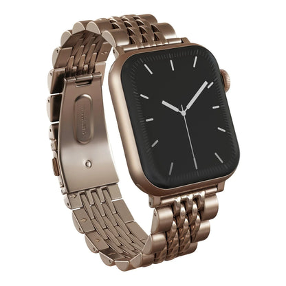 Stainless Steel Link Band for Apple Watch – Elegant Metal Watch Strap with Secure Clasp