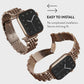 Stainless Steel Link Band for Apple Watch – Elegant Metal Watch Strap with Secure Clasp
