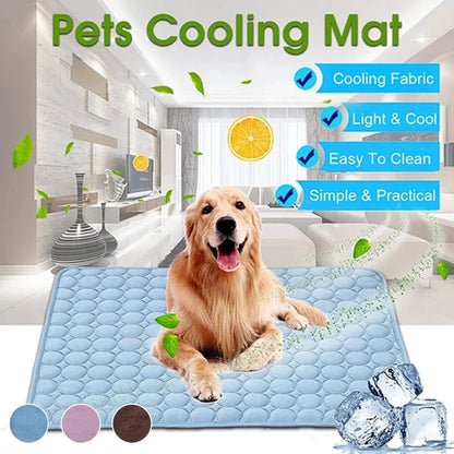 🐶🐱🐾 Cooling Pet Pad Multi‑Size – Breathable, Washable, Non‑Slip – Dog Bed, Sofa Cover, Car Seat Mat – Supports up to 80kg – 3 Colours Available