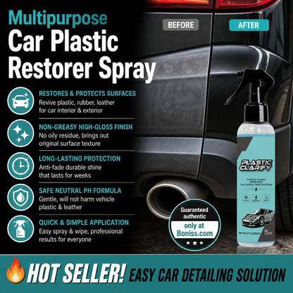 🚗 Car Plastic & Rubber Restorer – Revive Dull Surfaces with a Glossy Finish