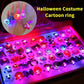 🔥🎃Spooky Season Hot Sale 50% OFF:＄27.99‼️✨LED Light Halloween Glowing Ring 💍| Flashing Light‑Up Party Favor for Halloween Night👻