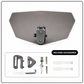 🏍️ Adjustable Motorcycle Wind Deflector – Universal Windshield Spoiler to Combat Helmet Vibration, Wind Noise & Turbulence