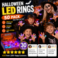 🔥🎃Spooky Season Hot Sale 50% OFF:＄27.99‼️✨LED Light Halloween Glowing Ring 💍| Flashing Light‑Up Party Favor for Halloween Night👻