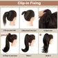 💜2026 NEW IN £15.99!!⚡50K+ SOLD! 💜Curly Wavy Frizzy Hair Extension with Ponytail