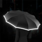 🔥Get 50% Off 🔥Reflective Safety Umbrella – NC Fabric + Alloy Frame – Reverse Retractable & Ring Buckle for Commuters & Night Walkers