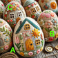 Patchwork Felt Easter Egg House DIY Kit