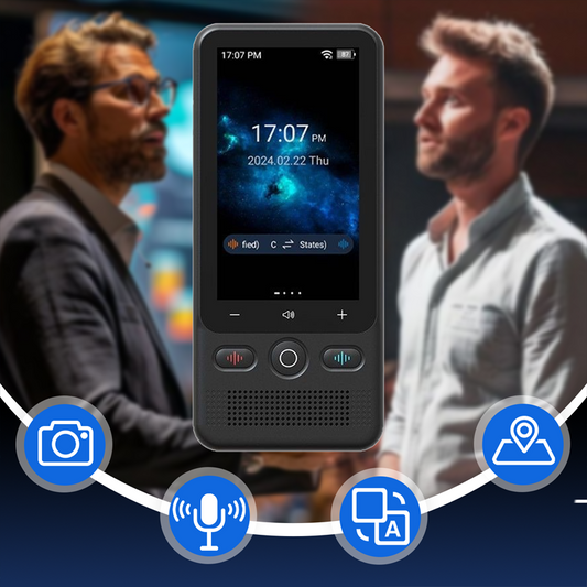 🗣️50K+ SOLD!🌐Al Language Translator Device | No Additional Charges l Translation Does Not Require a Signal Source | Translate 138+Languages with WiFi | Translation Multi-Language Touchscreen Real-Time Translaton