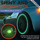 20-Pack Neon Green Glow Tire Valve Caps – No Battery Needed, Universal Fit