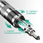 Industrial Grade Impact Screwdriver & Bits Set with Portable Storage Case