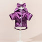 🐾 Pet Satin-Feel Pajamas – Soft Button-Down Design for Cozy Indoor Wear