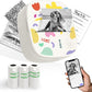 Top Christmas gift 2026 🎅 XenGro mini portable sticker printer, mini thermal printer with 3 paper rolls, Bluetooth inkless print pods, pocket label printer, suitable for creative children