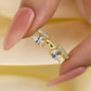💍 Adjustable Rhinestone Ring Set – 2-in-1 Sparkling Stackable Jewelry