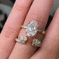 💍 Adjustable Rhinestone Ring Set – 2-in-1 Sparkling Stackable Jewelry
