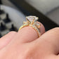 💍 Adjustable Rhinestone Ring Set – 2-in-1 Sparkling Stackable Jewelry