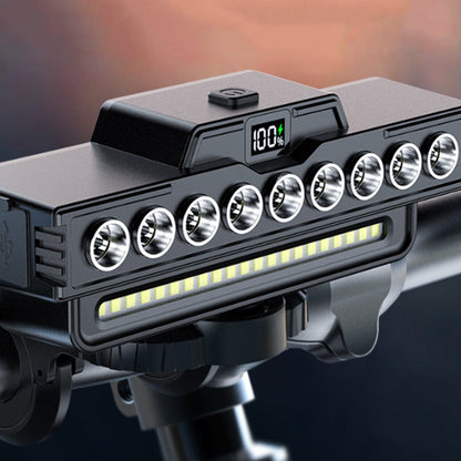 🚲 USB Rechargeable Bike Headlight – Dual LED Lights, Safety Horn & Remote Control