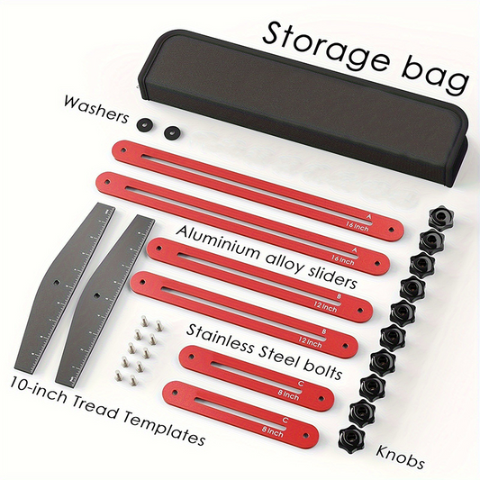 📐 Adjustable Stair Tread Template Tool – Precise Angle Measuring for Stair Installation