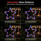 Patriotic Metal Star Hanging Lights with Remote