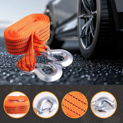 🧰 3-Ton Heavy-Duty Tow Strap – Reliable Vehicle Recovery When You Need It 🚗