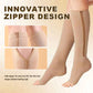 ❄️Summer Sale: 50% Off!🔥Knee-High Compression Socks with Zipper – Breathable Sports Support Socks for Running, Travel, Work, and Standing for Long Periods