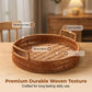 🥳 50% OFF! 🥳 Round Imitation Rattan Serving Basket with Handles