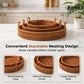 🥳 50% OFF! 🥳 Round Imitation Rattan Serving Basket with Handles