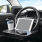 🚗 2-in-1 Car Steering Wheel Tray – Portable Work & Meal Tray with Seat Gap Storage