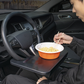 🚗 2-in-1 Car Steering Wheel Tray – Portable Work & Meal Tray with Seat Gap Storage