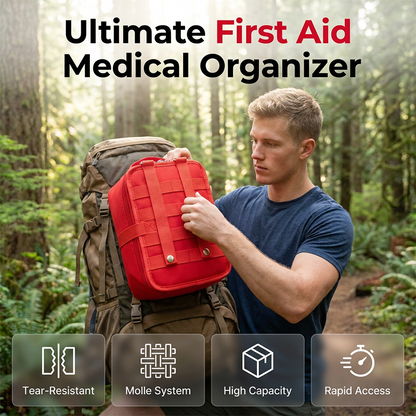 🧰 Emergency Medical Organizer Bag Durable Oxford Fabric Modular Fold-Out Layout ⚡ Tactical Straps Rapid Rip-Away Access 50% OFF Today