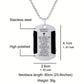 Stainless Steel Serenity Prayer Cross Pendant Necklace