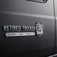Retired Truck Driver Car Emblem Badge