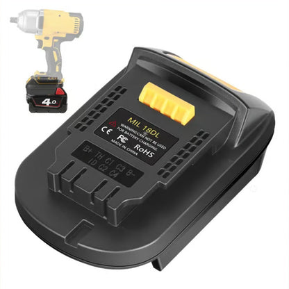 🔋 50% OFF NOW! ⚡ 18V Lithium Battery Adapter - Universal Compatibility with Power Tools, Lightweight & Long-Lasting 🛠️📦