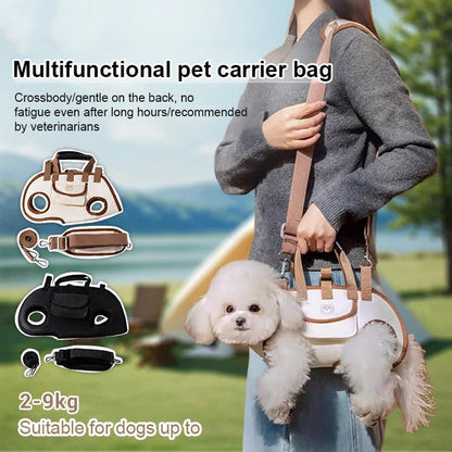 🐾 Small Pet Sling Carrier – Multi-Way Shoulder Bag with Padded Strap