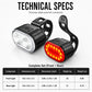 🏆 Last Day Special Price ＄17.99 ! 🔦USB Rechargeable Bike Light Set 🚲 Light Up the Road, Ride Home Safe – No Batteries, No Fuss ✨