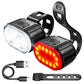 🏆 Last Day Special Price ＄17.99 ! 🔦USB Rechargeable Bike Light Set 🚲 Light Up the Road, Ride Home Safe – No Batteries, No Fuss ✨