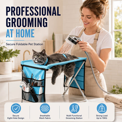 ⏳Limited-time 50% off⏰2-in-1 Foldable Pet Grooming Bed🐱🐶🛋️