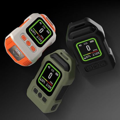 Portable 3-in-1 Gas Detector with Audio-Visual Alarm