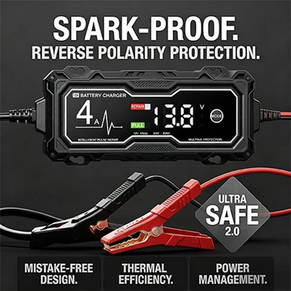 🔋 Smart Car Battery Charger – Test, Charge & Maintain with Ease ⚡