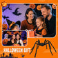 Hairy Spider with Large Web Halloween Outdoor Decoration